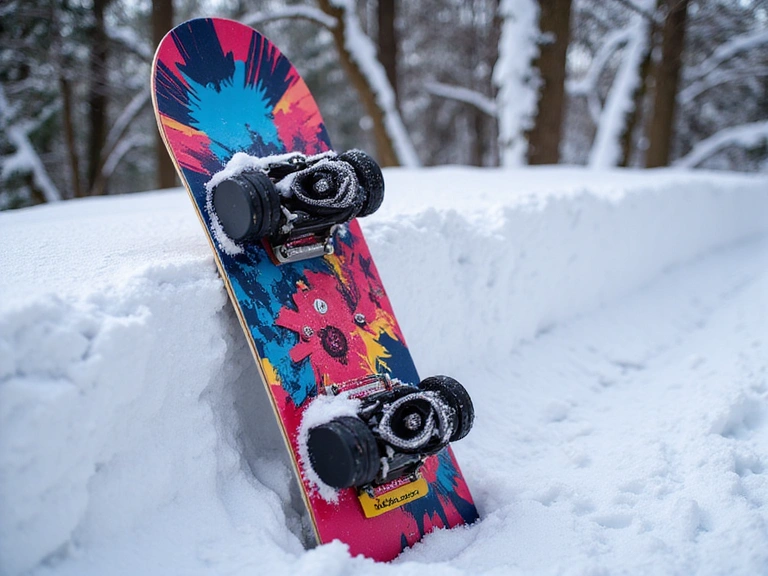 Freestyle snowboard with graphic design